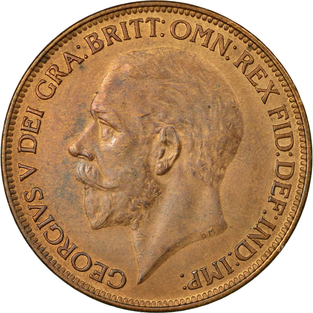 Coin, Great Britain, George V, Penny, 1927, EF(40-45), Bronze, KM:826