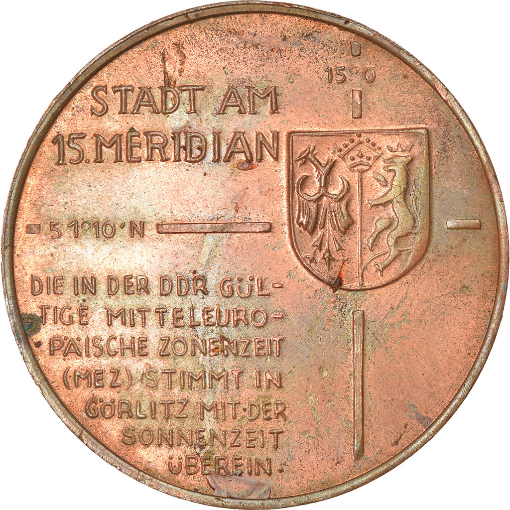 Alemania, medalla, Görlitz Tor zu Freunden, 1972, MBC, Cobre