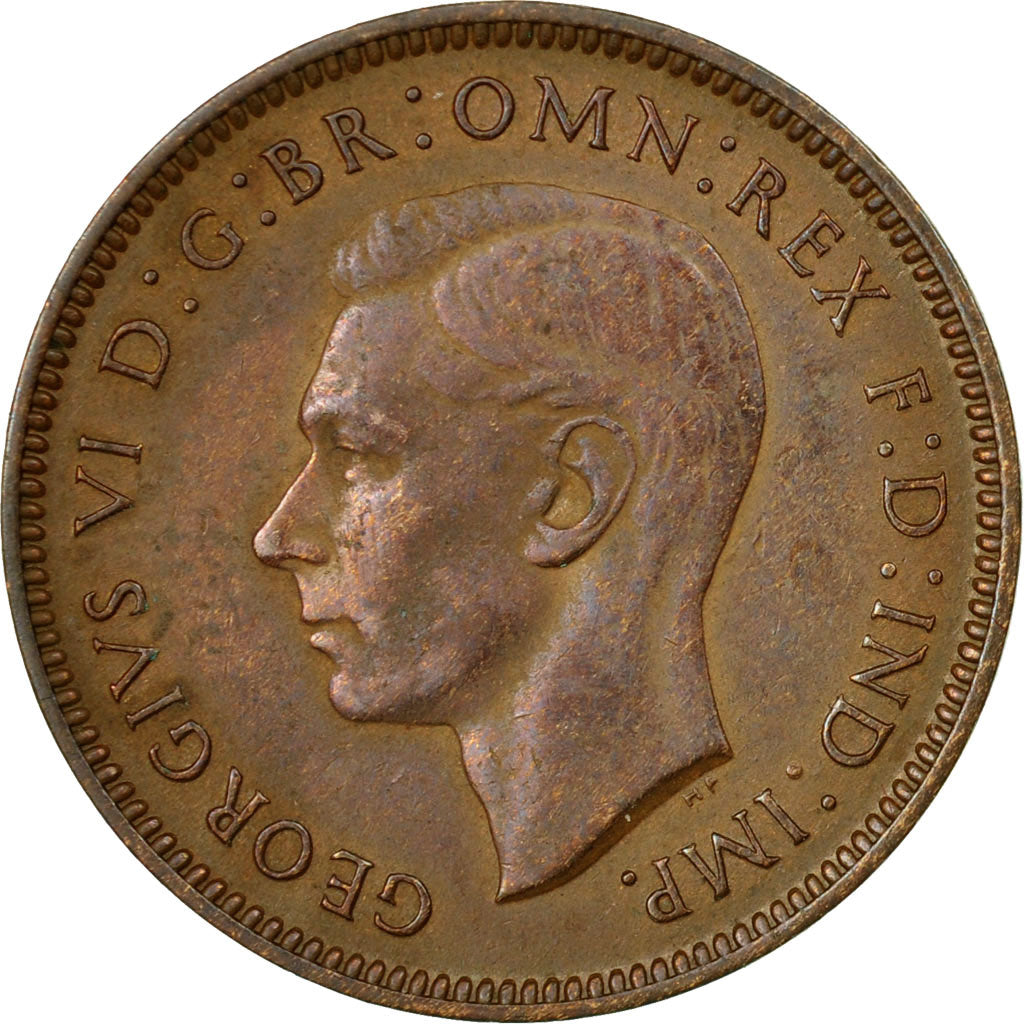 Coin, Great Britain, George VI, Farthing, 1939, EF(40-45), Bronze, KM:843
