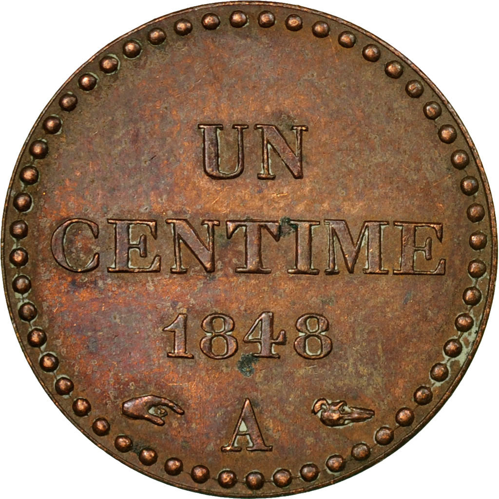Coin, France, Dupré, Centime, 1848, Paris, EF(40-45), Bronze, KM:754