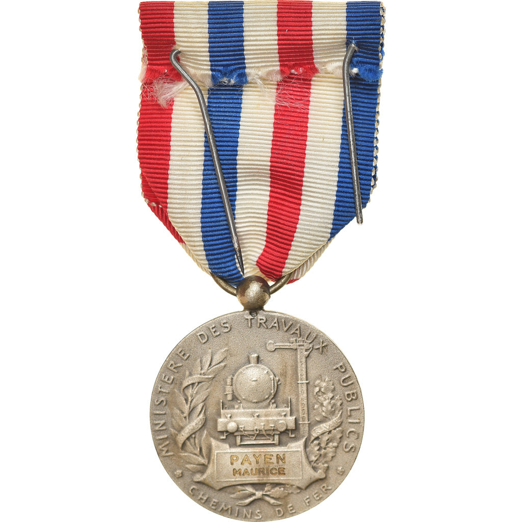 Francia, Travail, Chemins de Fer, Railway, medalla, Sin circulación, Roty