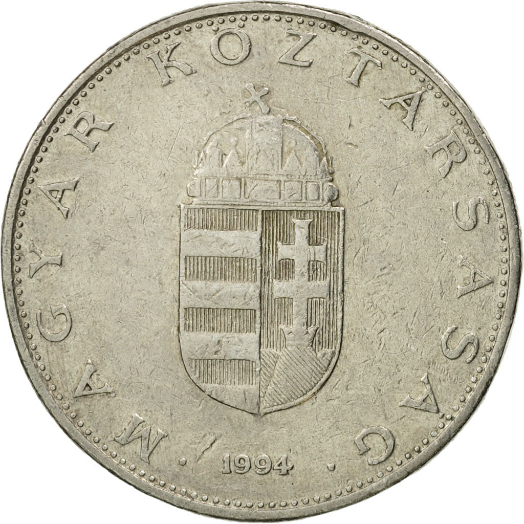 Coin, Hungary, 10 Forint, 1994, EF(40-45), Copper-nickel, KM:695