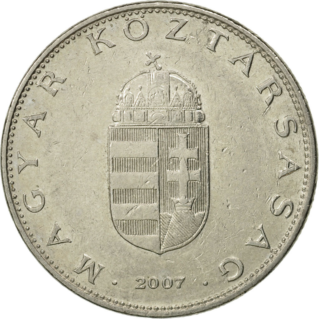Monnaie, Hongrie, 10 Forint, 2007, TTB, Copper-nickel, KM:695