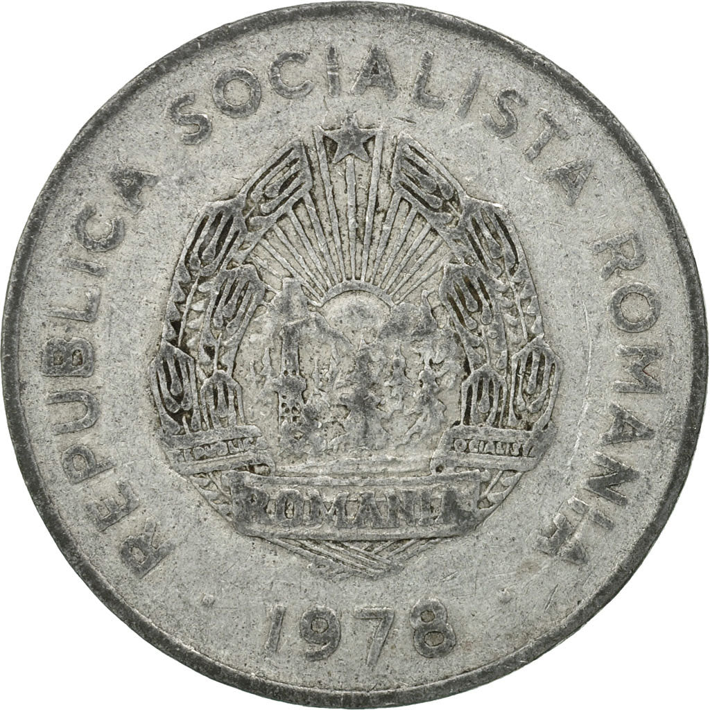 Moneda, Rumanía, 5 Lei, 1978, BC+, Aluminio, KM:97