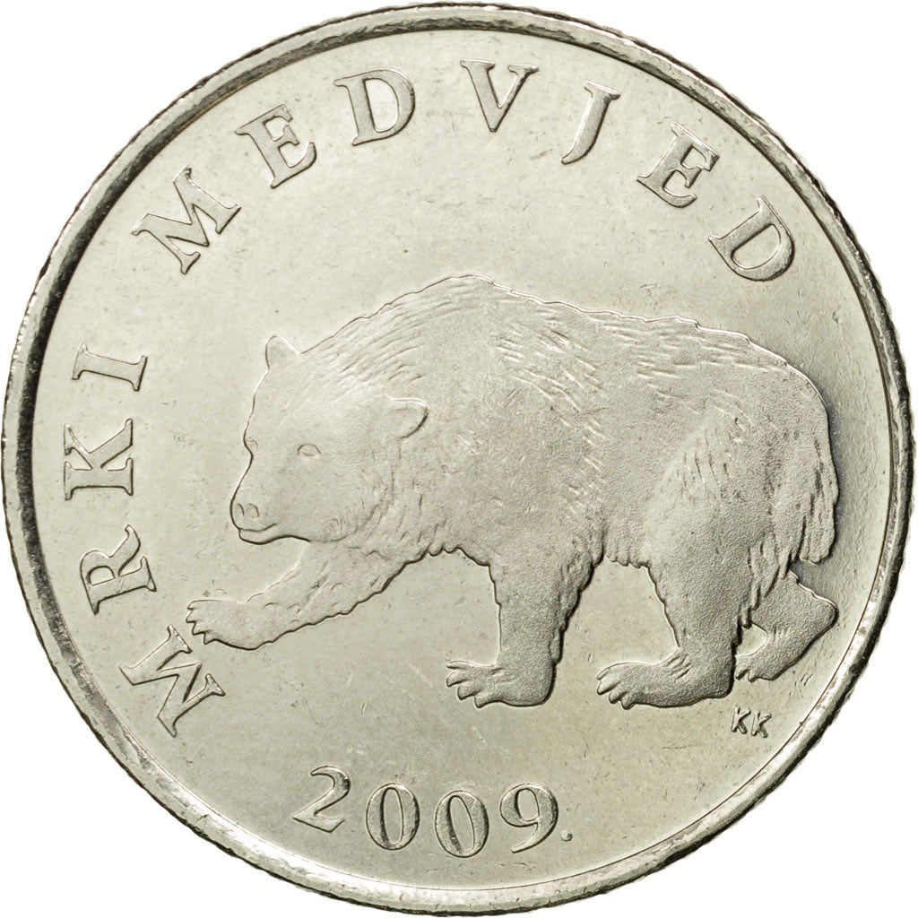 Moneta, Chorwacja, 5 Kuna, 2009, EF(40-45), Miedź-Nikiel-Cynk, KM:11