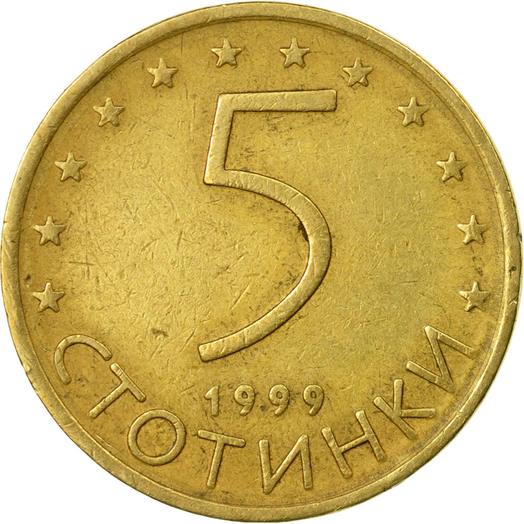 Coin, Bulgaria, 5 Stotinki, 1999, EF(40-45), Aluminum-Bronze, KM:239