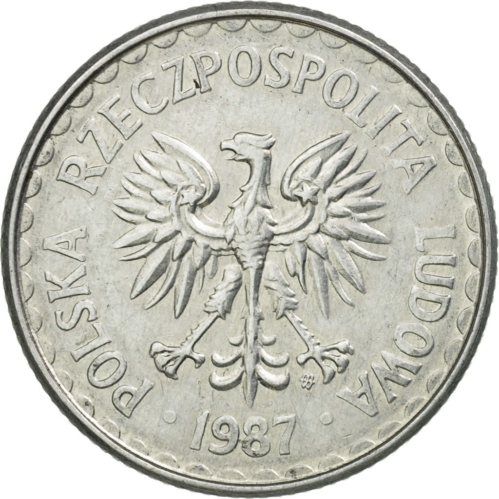Münze, Polen, Zloty, 1987, Warsaw, SS+, Aluminium, KM:49.2