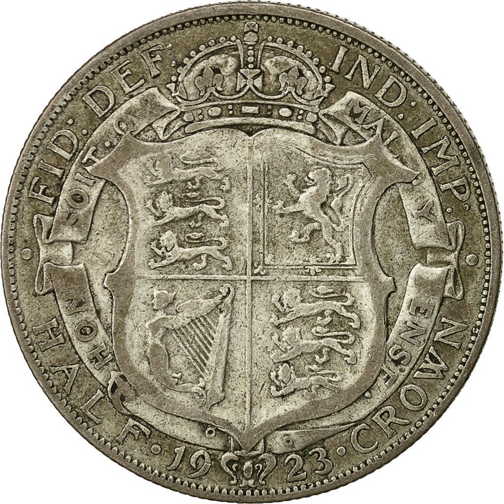 monnaie, Grande-Bretagne, George V, 1/2 Crown, 1923, TTB, Argent, KM:818.2