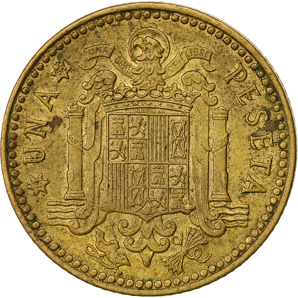 Moneta, Hiszpania, Francisco Franco, caudillo, Peseta, 1953, EF(40-45)