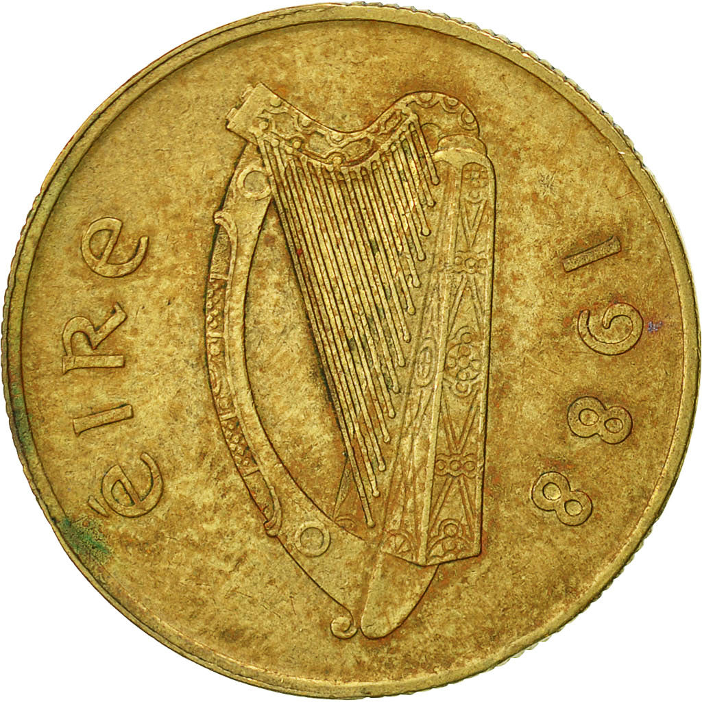 Coin, IRELAND REPUBLIC, 20 Pence, 1988, EF(40-45), Nickel-Bronze, KM:25