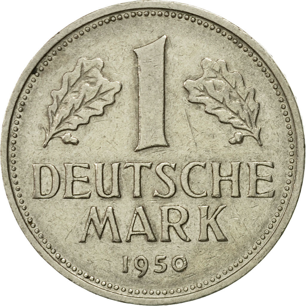 Moneta, Niemcy - RFN, Mark, 1950, Munich, EF(40-45), Miedź-Nikiel, KM:110