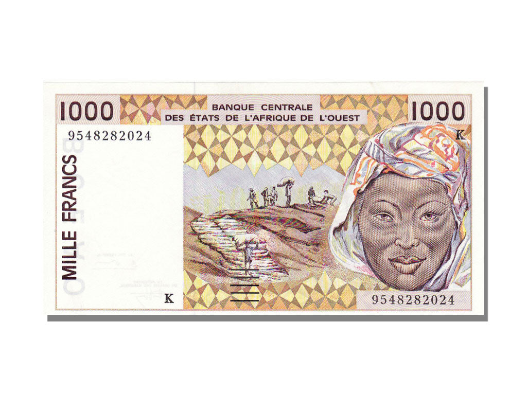 Geldschein, West African States, 1000 Francs, 1995, UNZ