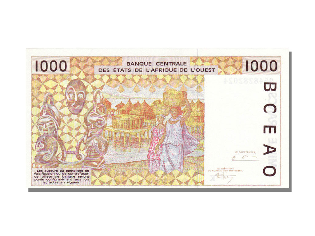 Geldschein, West African States, 1000 Francs, 1995, UNZ
