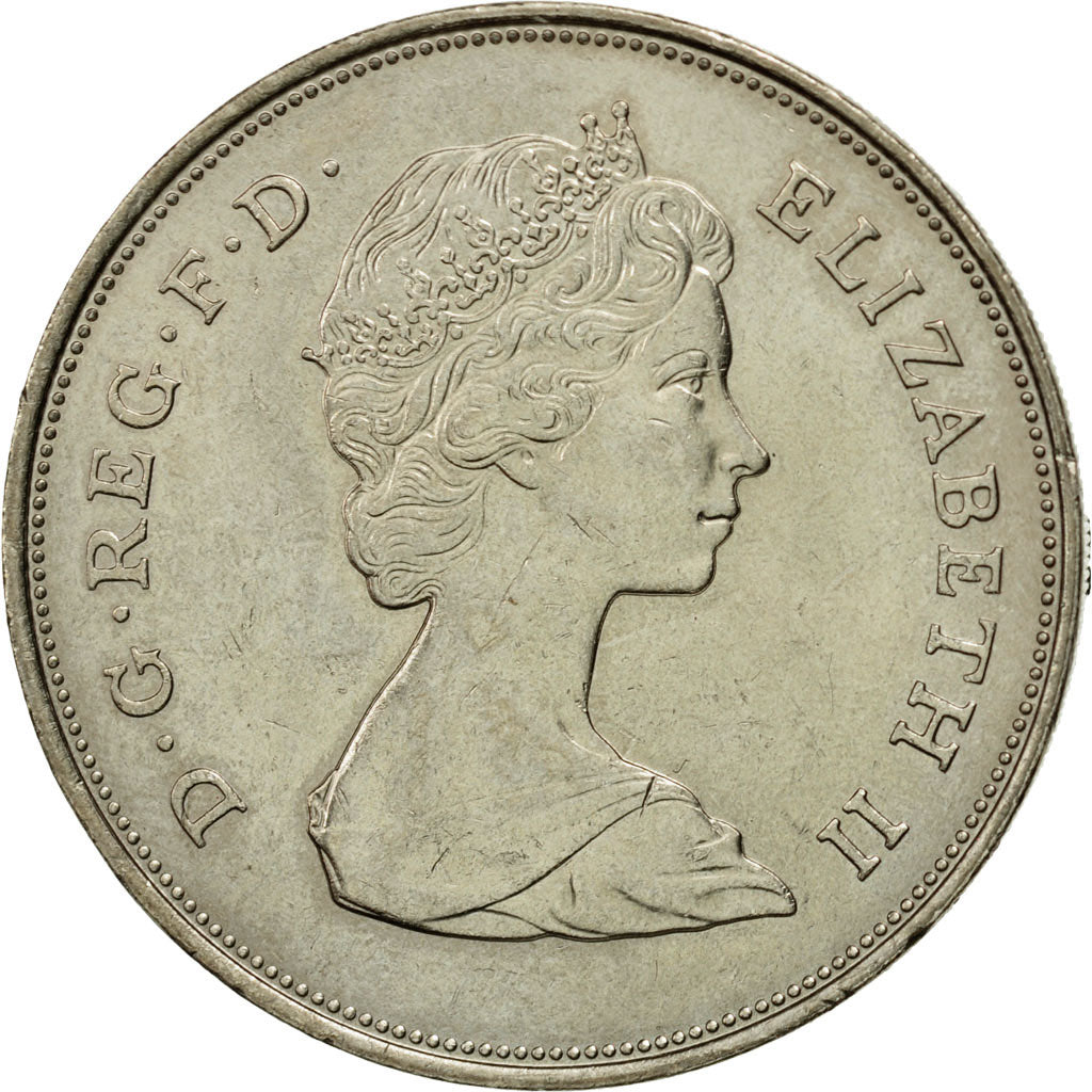 Moneda, Gran Bretaña, Elizabeth II, 25 New Pence, 1981, MBC, Cobre - níquel