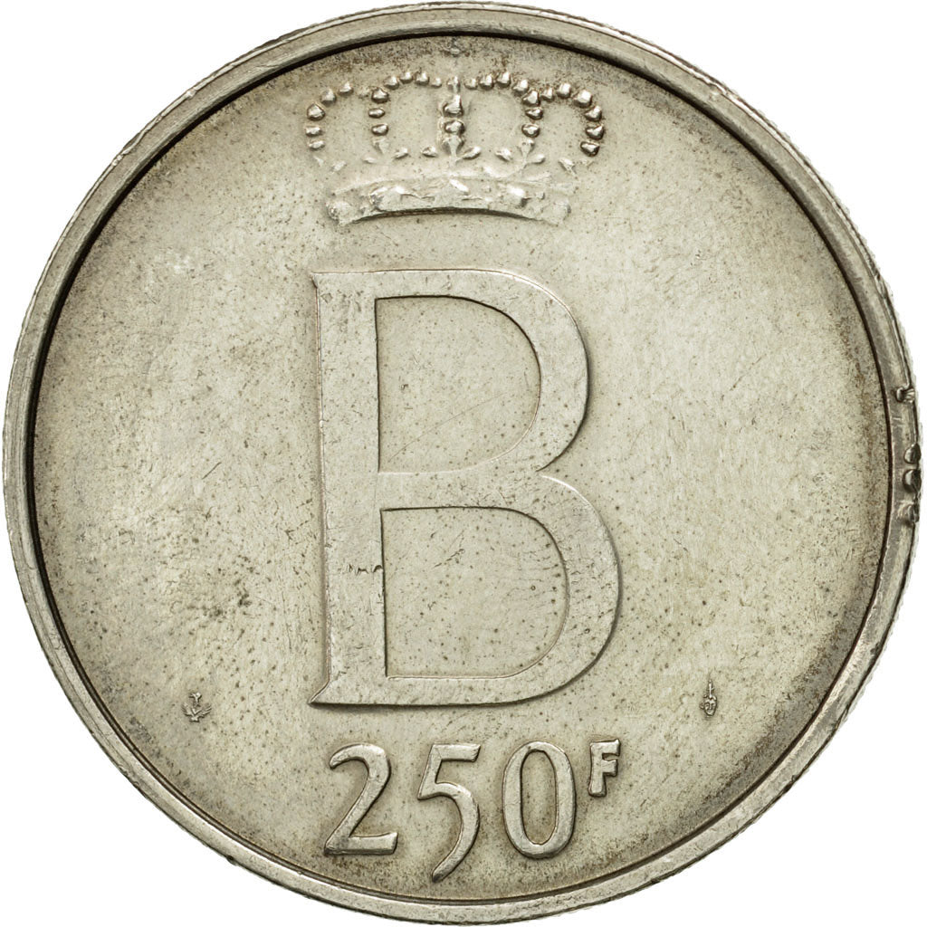 Coin, Belgium, 250 Francs, 250 Frank, 1976, Brussels, EF(40-45), Silver