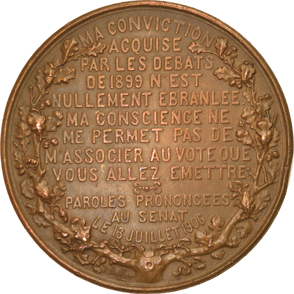 France, Medal, Au Général Mercier, Justicier du Traitre Dreyfus, Politics