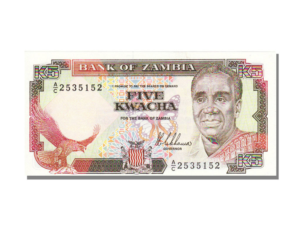Banknote, Zambia, 5 Kwacha, 1989, UNC(65-70)