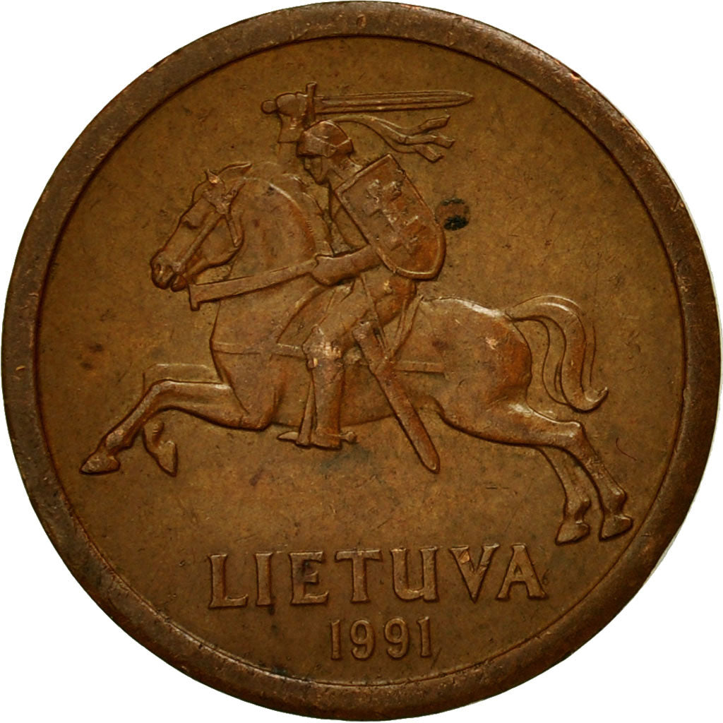 Monnaie, Lithuania, 10 Centu, 1991, TTB, Bronze, KM:88