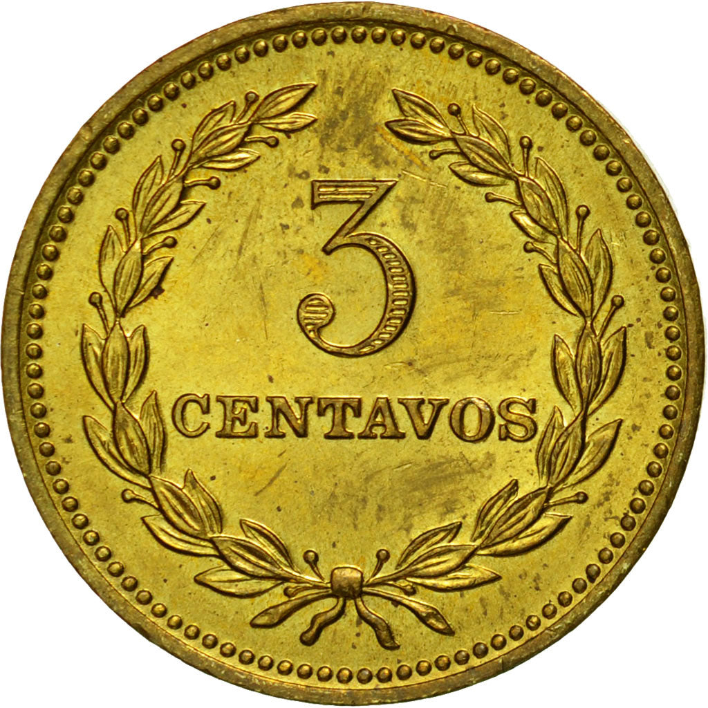 Coin, El Salvador, 3 Centavos, 1974, British Royal Mint, England, AU(55-58)