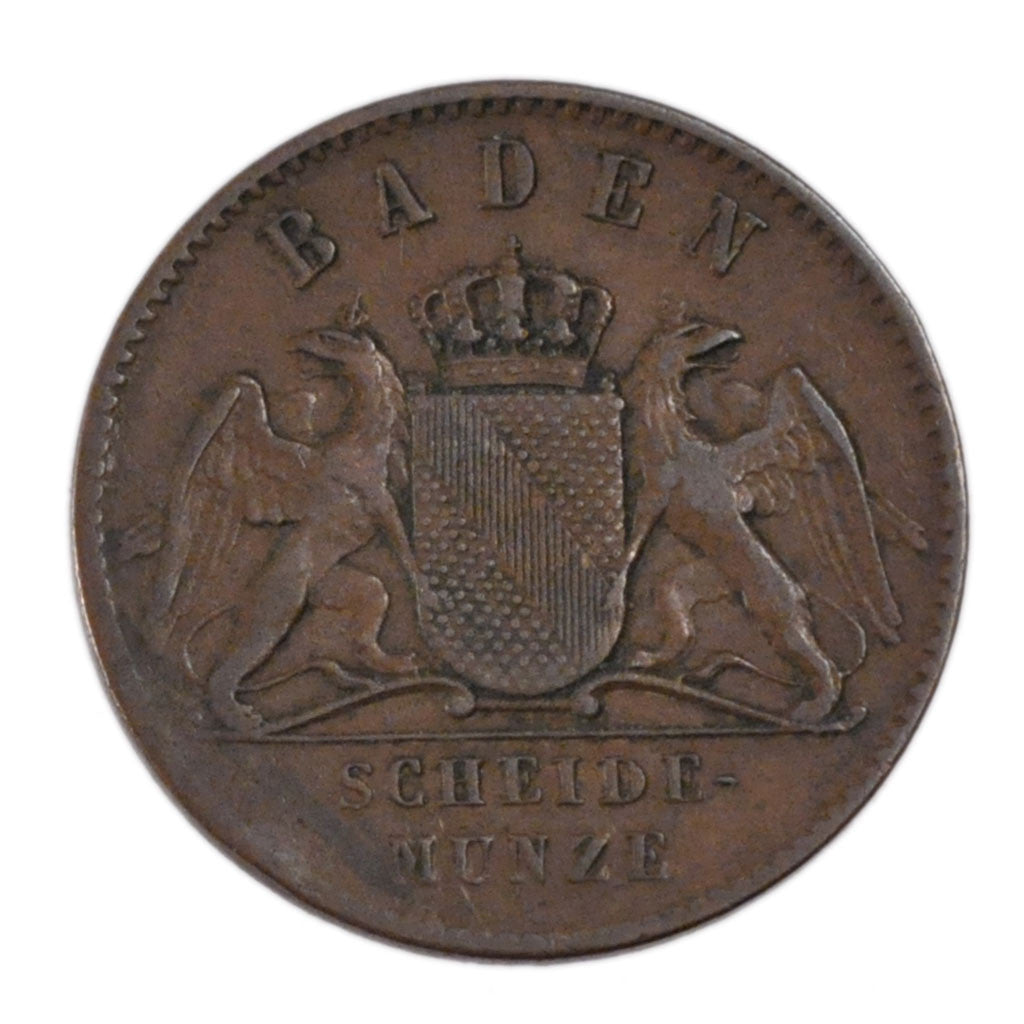 Münze, Deutsch Staaten, BADEN, Friedrich I, Kreuzer, 1871, SS+, Kupfer, KM:252