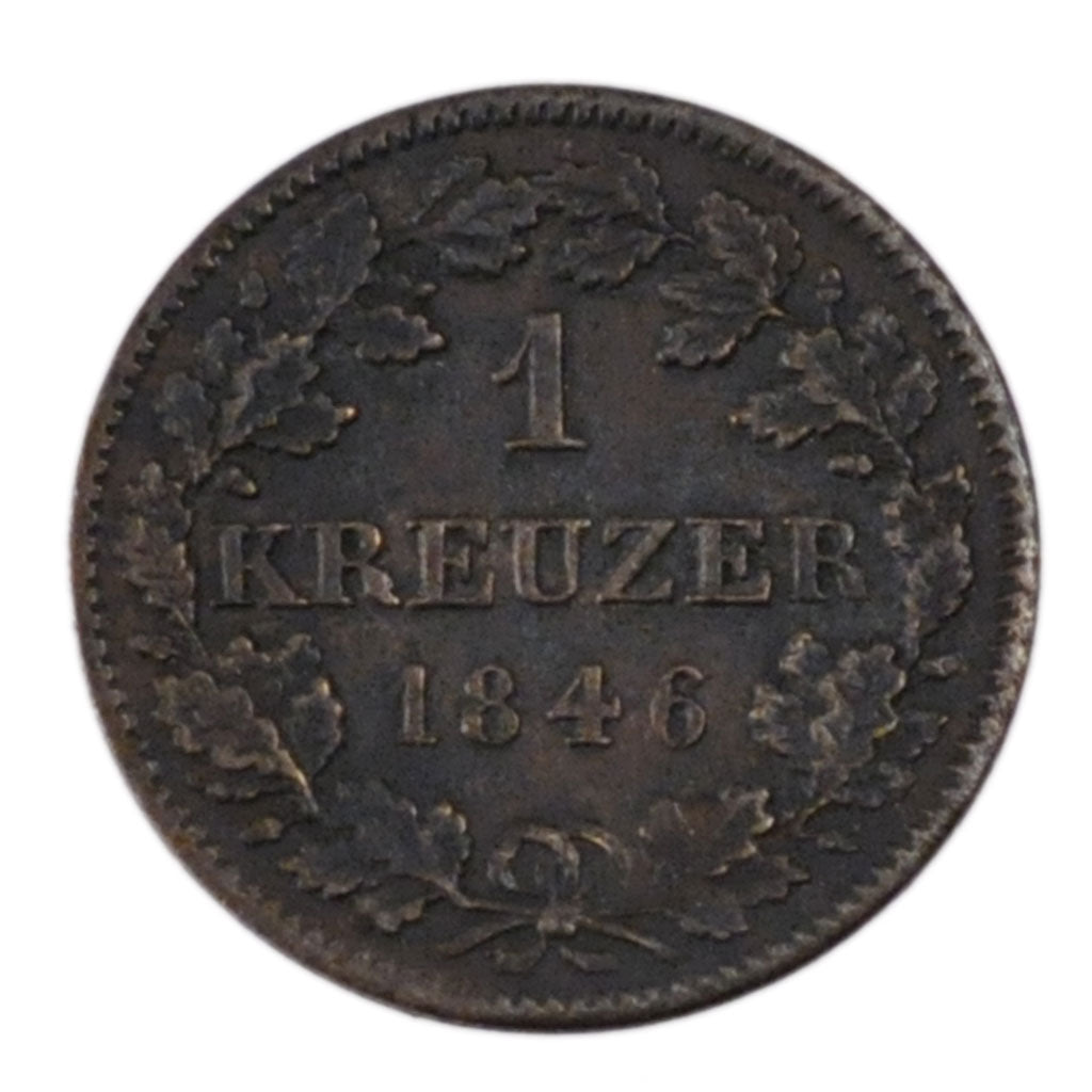 Coin, German States, BAVARIA, Ludwig I, Kreuzer, 1846, EF(40-45), Silver, KM:799