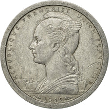 Coin, French West Africa, Franc, 1948, Paris, EF(40-45), Aluminum, KM:3