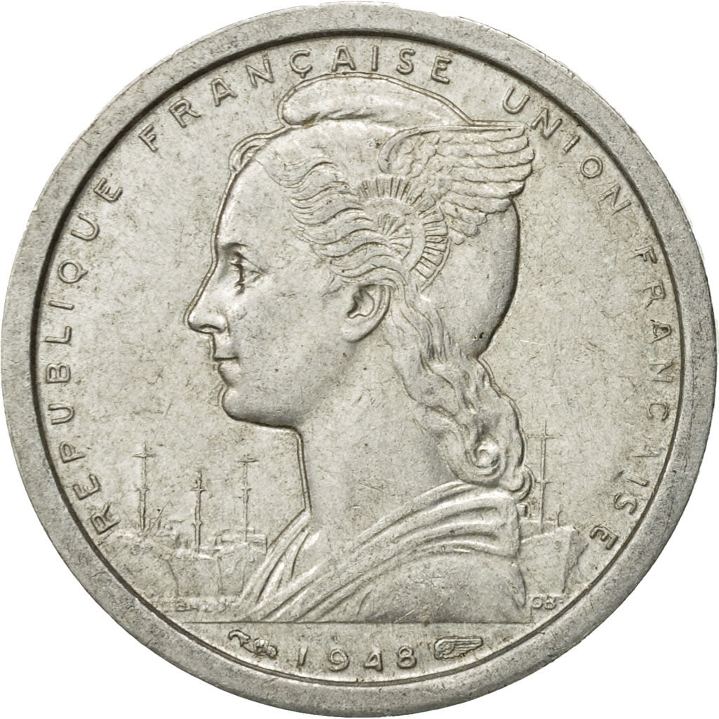 Münze, French West Africa, Franc, 1948, Paris, SS, Aluminium, KM:3
