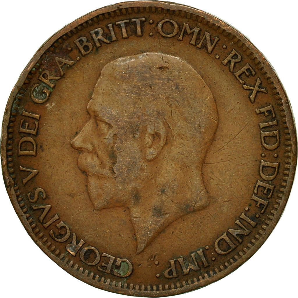 Monnaie, Grande-Bretagne, George V, 1/2 Penny, 1928, TTB, Bronze, KM:837