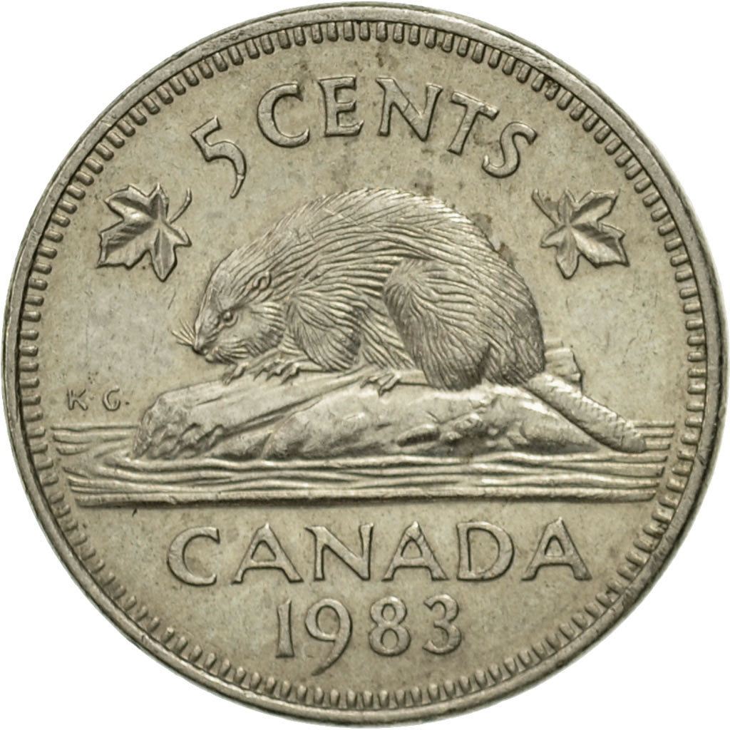 Coin, Canada, Elizabeth II, 5 Cents, 1983, Royal Canadian Mint, Ottawa