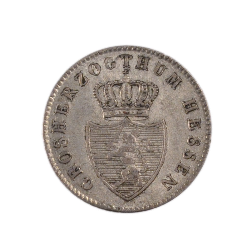 Coin, German States, HESSE-DARMSTADT, Ludwig II, 3 Kreuzer, 1834, AU(50-53)