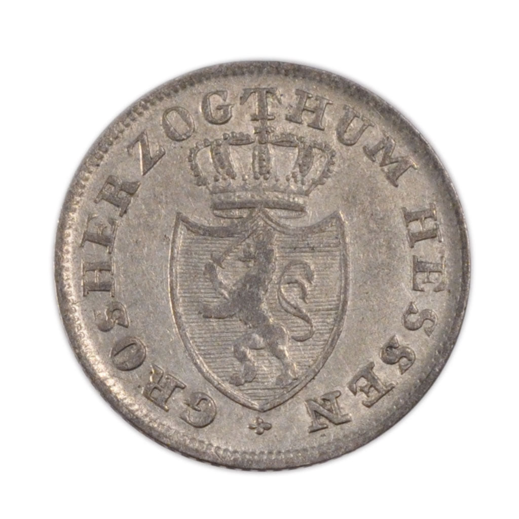 Moneta, Landy niemieckie, HESSE-DARMSTADT, Ludwig X, 6 Kreuzer, 1826, AU(50-53)