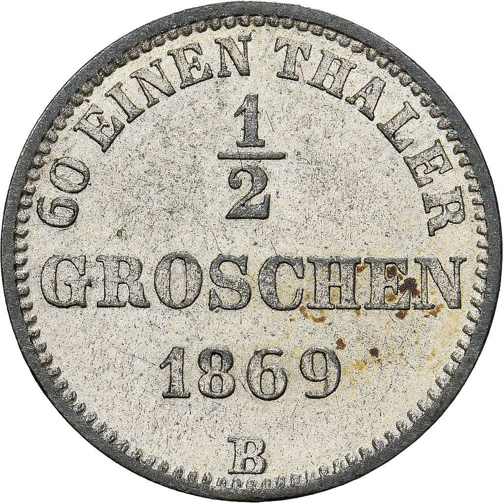 Coin, German States, OLDENBURG, Nicolaus Friedrich Peter, 1/2 Groschen, 1869
