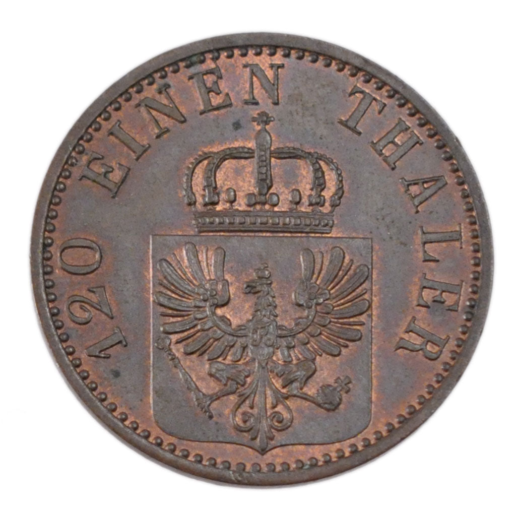Monnaie, Etats allemands, PRUSSIA, Wilhelm I, 3 Pfennig, 1867, SUP, Cuivre