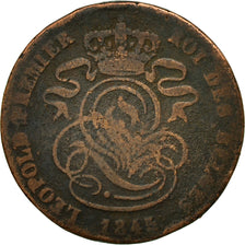 Moneta, Belgio, Leopold I, 2 Centimes, 1845, B+, Rame, KM:4.2