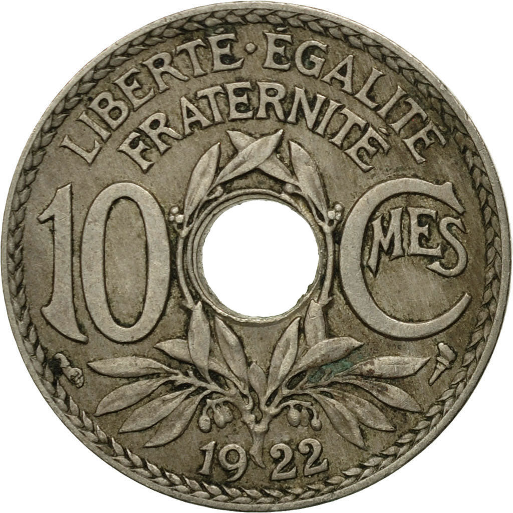Coin, France, Lindauer, 10 Centimes, 1922, Paris, VF(30-35), Copper-nickel