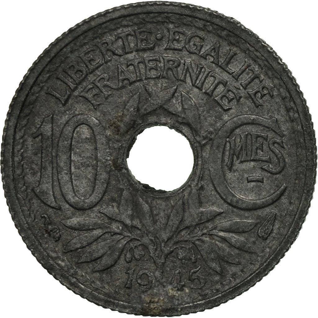 Coin, France, Lindauer, 10 Centimes, 1945, Paris, VF(30-35), Zinc, KM:906.1