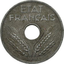 Munten, Frankrijk, État français, 20 Centimes, 1943, Paris, FR+, Zinc