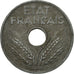 Munten, Frankrijk, État français, 20 Centimes, 1943, Paris, FR+, Zinc