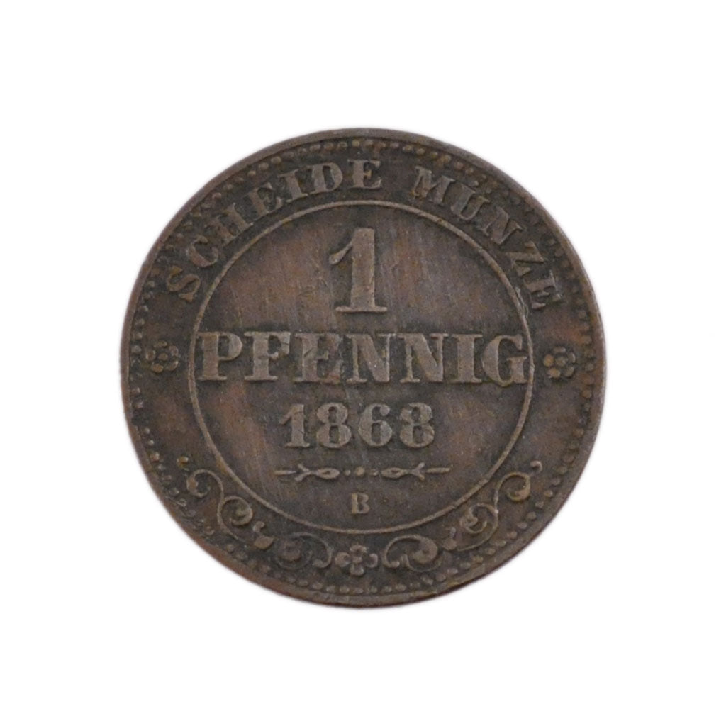German States, Saxe, Kreuzer, 1868, Copper, EF(40-45), KM:250