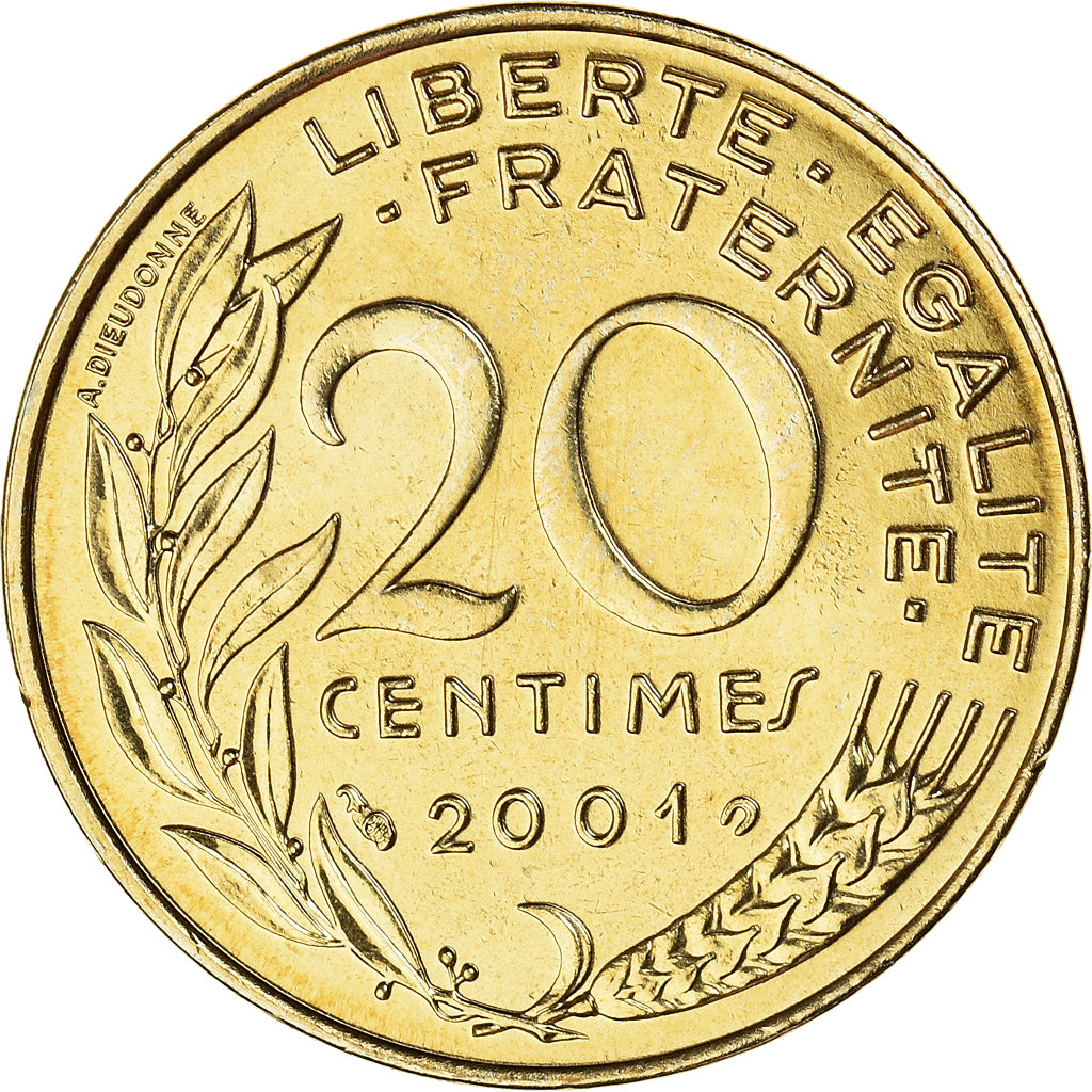 Münze, Frankreich, Marianne, 20 Centimes, 2001, Paris, BU, STGL