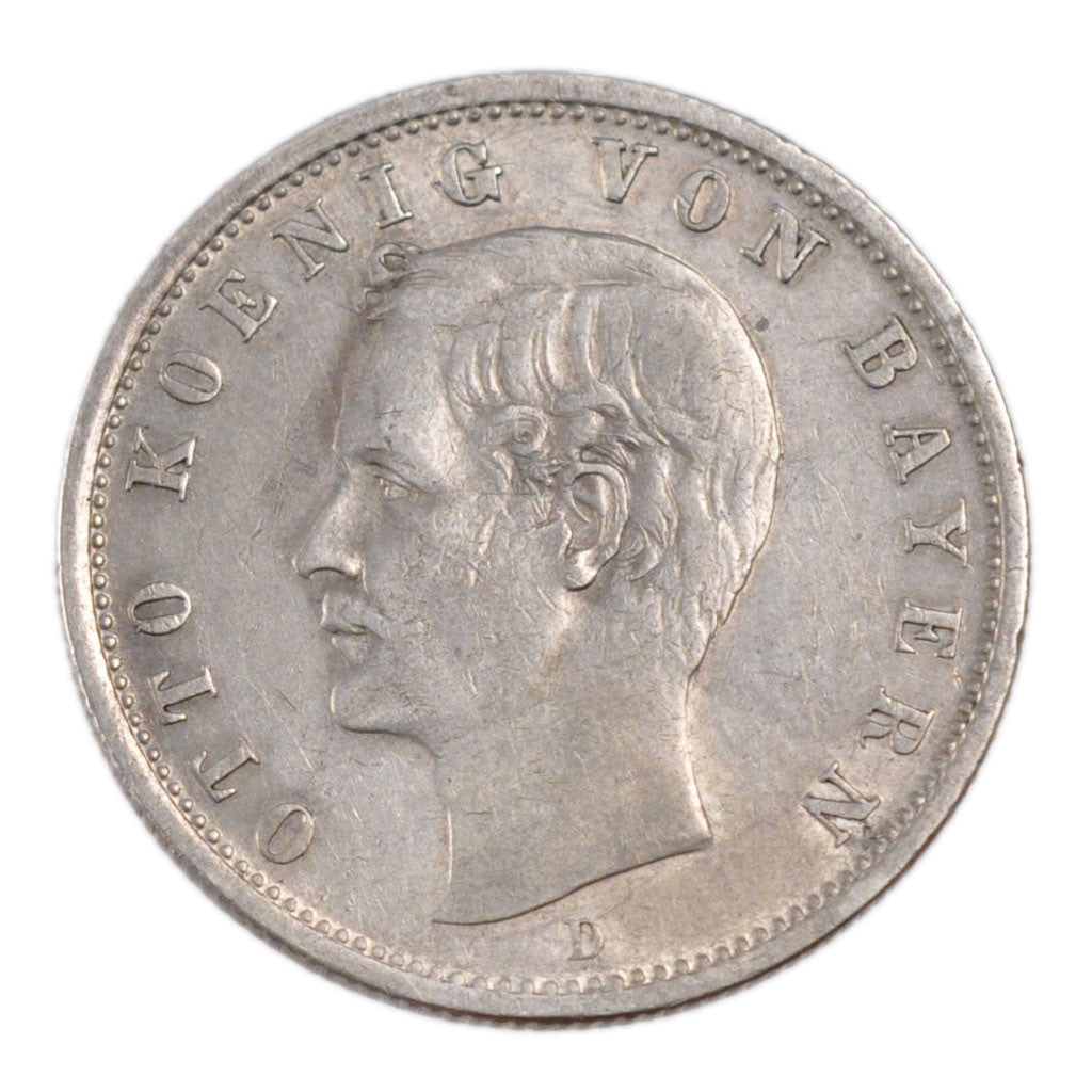 Coin, German States, BAVARIA, Otto, 2 Mark, 1900, Munich, EF(40-45), Silver