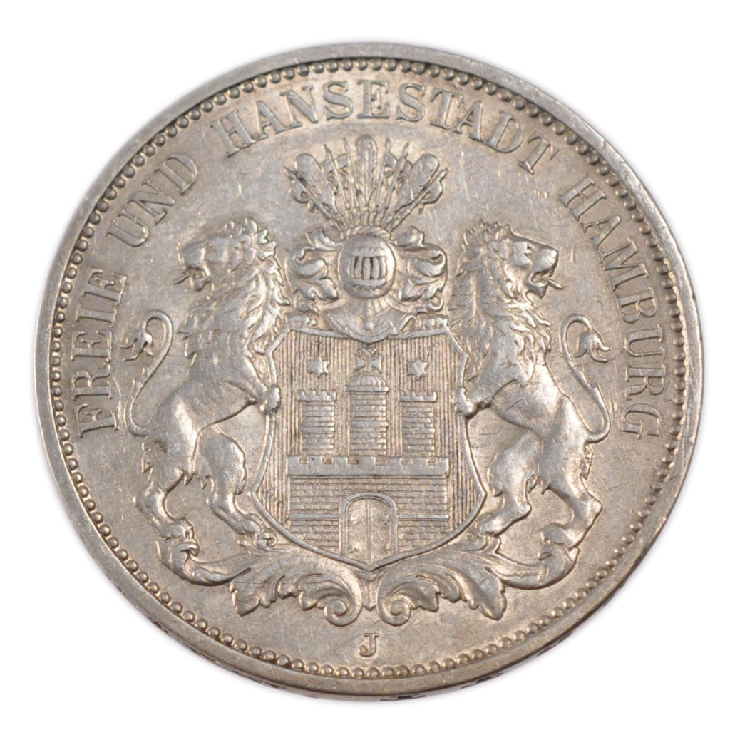 Moneda, Estados alemanes, HAMBURG, 3 Mark, 1910, Hamburg, MBC, Plata, KM:620