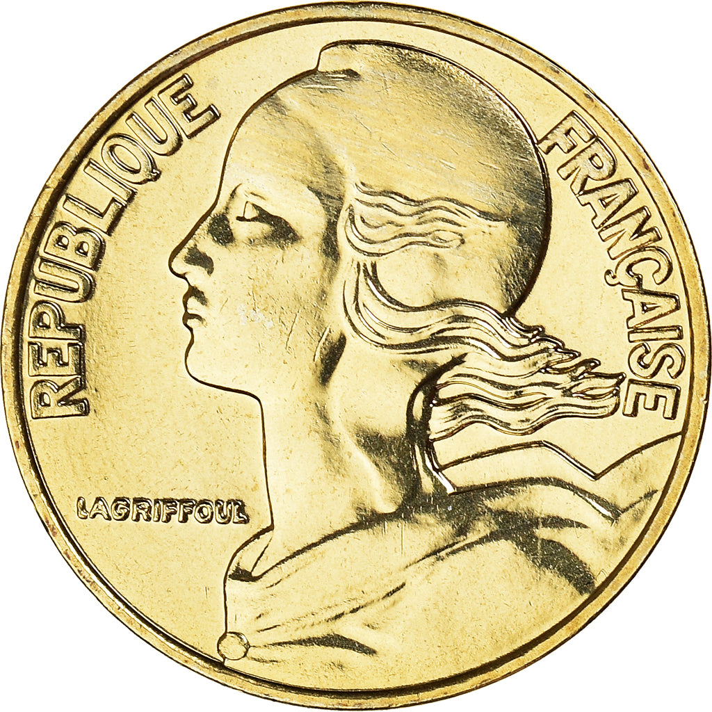 Moeda, França, Marianne, 10 Centimes, 2001, Paris, BU, MS(65-70)