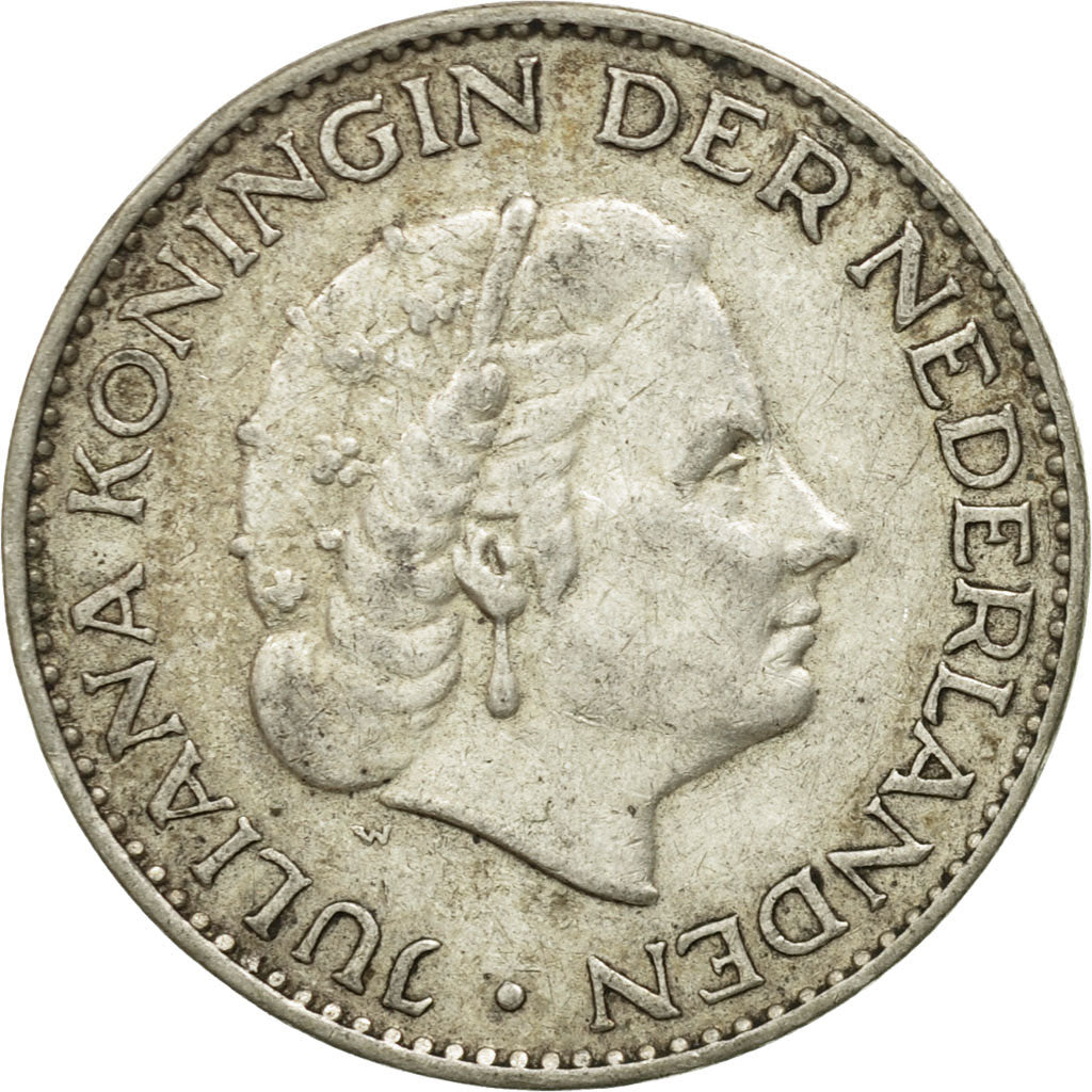 Monnaie, Pays-Bas, Juliana, Gulden, 1958, TB+, Argent, KM:184