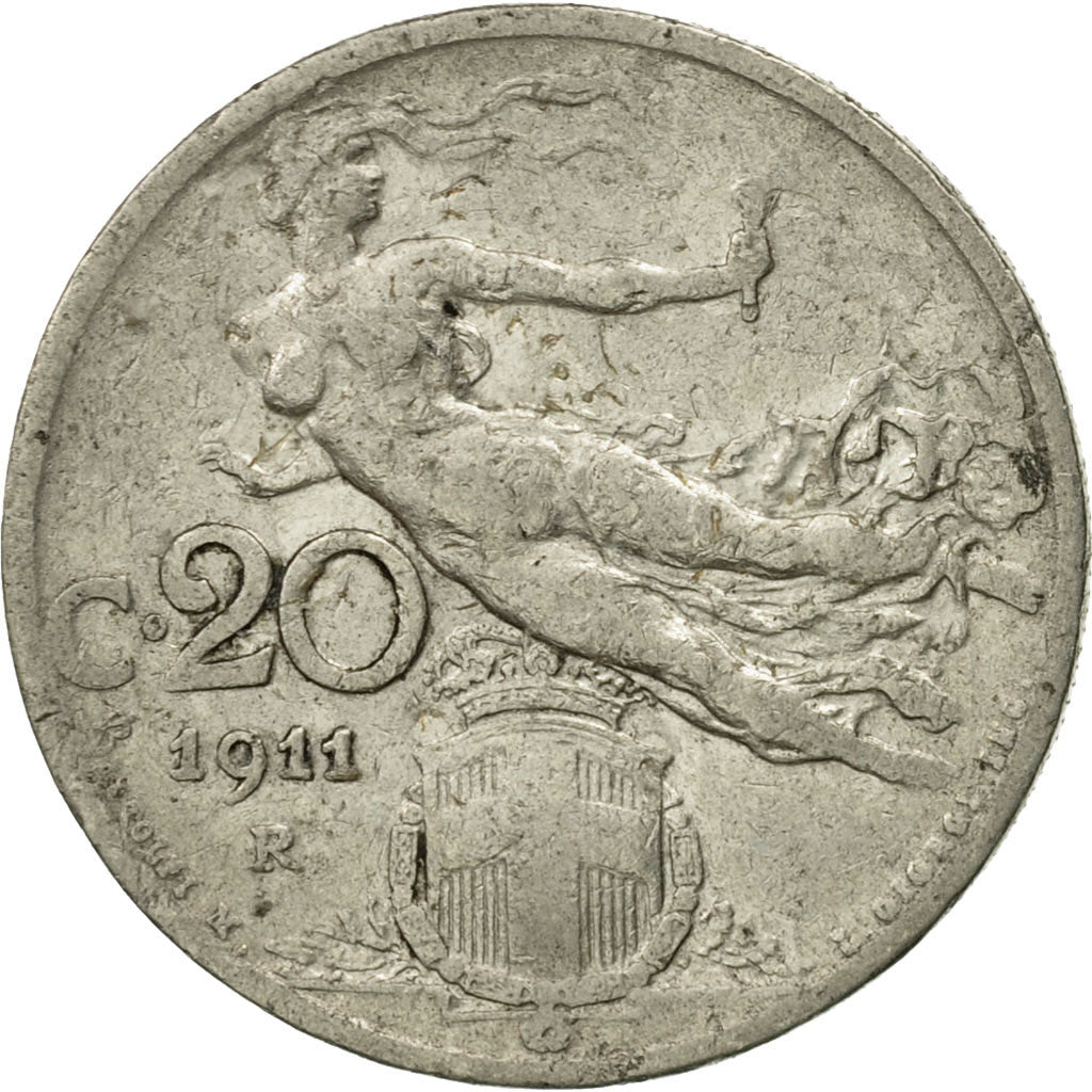 Munten, Italië, Vittorio Emanuele III, 20 Centesimi, 1911, Rome, FR, Nickel
