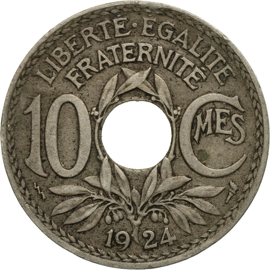 Coin, France, Lindauer, 10 Centimes, 1924, Poissy, VF(30-35), Copper-nickel