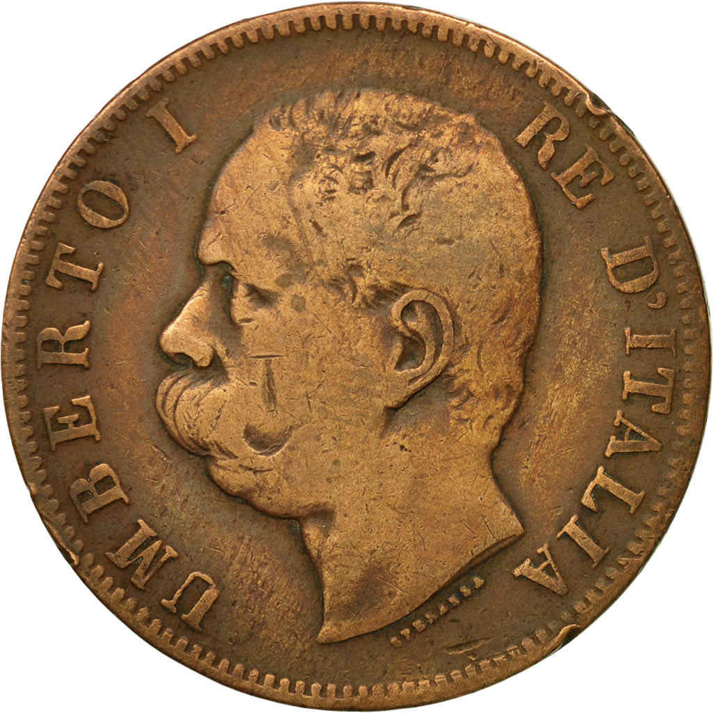 Coin, Italy, Umberto I, 10 Centesimi, 1893, Rome, VF(30-35), Copper, KM:27.2
