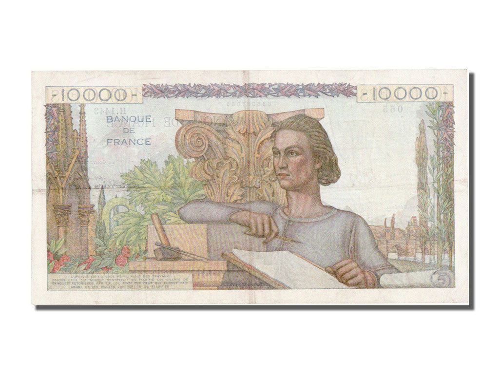 Billet, France, 10,000 Francs, 10 000 F 1945-1956 ''Génie Français'', 1951