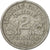 Moneda, Francia, Bazor, 2 Francs, 1943, Beaumont - Le Roger, BC+, Aluminio