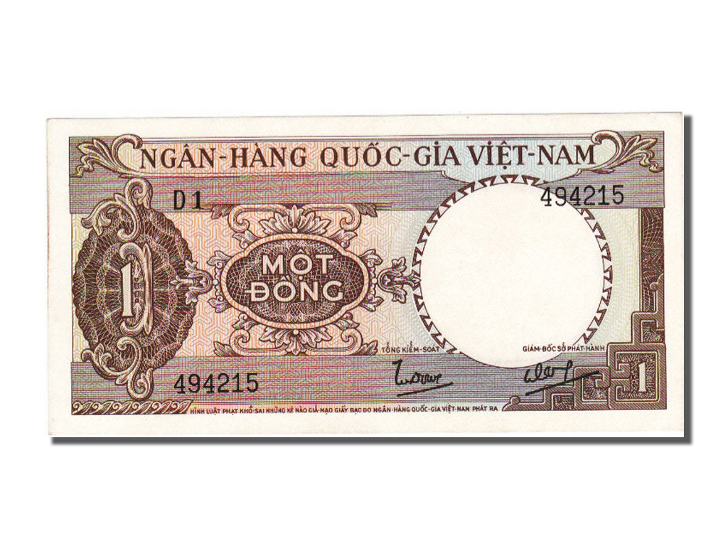Banknote, South Viet Nam, 1 D<ox>ng, 1964, UNC(65-70)